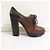 Stivaletti con plateau e lacci in pelle Bally Marrone - vista 5