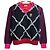 Autre Marque Strickpullover mit V-Ausschnitt Diamond Mane von MARK & LONA Schwarz Pink Rot