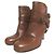 Autre Marque Botines de cuero Pellico Castaño