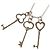 Collana pendente in argento Tiffany & Co. Triple Three-Key Chain