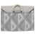 Tarjetero de cuero gris Christian Dior Castaño - vista 2