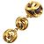 Orecchini a Clip Triplo Drop Gripoix Vintage Coco Mark di Chanel D'oro