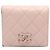 Billetera bi-fold pequeña Matelassé de Chanel Rosa