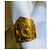 Autre Marque David Rucli Bracciale Scultura in Bronzo Dorato D'oro - vista 4