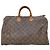 Borsa a mano Speedy Louis Vuitton in tela Monogram 40 Marrone