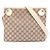 Gucci GG Canvas- und Leder-Handtasche Braun Beige