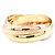 Anello Trinity Cartier in oro giallo bianco e rosa Argento D'oro
