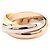 Anello Trinity Cartier in oro giallo bianco e rosa Argento D'oro - vista 2