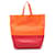 Céline Celine Horizontale Cabas Tasche Rot Orange  - Ansicht 1