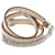 Hermès Hermes Gourmet Eskettle Triple Tour Z-Stamped Bracelet Silvery Cream  - view 2
