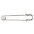 Broche de alfinete de segurança Hermès Sellier Prata