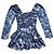 LoveShackFancy Cedria Mini-Kleid Tie-Dye Marineblau