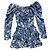 LoveShackFancy Cedria Mini-Kleid Tie-Dye Marineblau - Ansicht 2