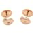 Boucles d'oreilles Stud Ex-Libris TPM en or rose 18K de Hermès Doré  - vue 2
