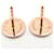Boucles d'oreilles Stud Ex-Libris TPM en or rose 18K de Hermès Doré  - vue 4