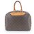 Sac tote en cuir Monogram Deauville Louis Vuitton Marron - vue 3