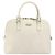 Borsa a mano Gancini in pelle bianca e argento di Salvatore Ferragamo Auth bs34555 Bianco - vista 2