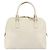 Borsa a mano Gancini in pelle bianca e argento di Salvatore Ferragamo Auth bs34555 Bianco - vista 3