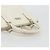 Borsa a mano Gancini in pelle bianca e argento di Salvatore Ferragamo Auth bs34555 Bianco - vista 7