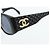 Occhiali da sole CHANEL in plastica Neri CC Auth YKZ400 Nero - vista 7