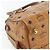 Borsa Boston MCM Logogram Vicetos PVC Marrone Oro Auth 178073A D'oro - vista 11