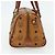 Borsa Boston MCM Logogram Vicetos PVC Marrone Oro Auth 178073A D'oro - vista 5