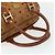 Borsa Boston MCM Logogram Vicetos PVC Marrone Oro Auth 178073A D'oro - vista 7