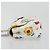 Borsa a spalla con catena Vivienne Westwood in pelle bianca e argento Auth 177327A Bianco - vista 5