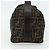 Bolso de mano de lona Zucca FENDI negro y marrón Auth bs34936 Castaño - vista 3