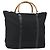 Borsa a mano in nylon nero e argento Gucci Bamboo 002 2854 0412 5 Auth bs34591