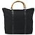 Borsa a mano in nylon nero e argento Gucci Bamboo 002 2854 0412 5 Auth bs34591 - vista 2