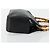 Bolso de mano de cuero Gucci Bamboo negro y dorado Auth 177513 - vista 4