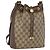 Gucci Borsa Sherry Line GG Supreme Web in PVC beige e oro 164 02 034 Auth 177007 D'oro
