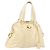 SAINT LAURENT Muse Borsa a Mano Punta Pelle Patinata Avorio Oro 156464 Auth 177545 D'oro Crudo