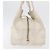 CHANEL Borsa a Mano Choco Bar Pelle Bianca Argento CC Auth 178206 Bianco - vista 3