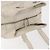 CHANEL Borsa a Mano Choco Bar Pelle Bianca Argento CC Auth 178206 Bianco - vista 6