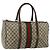 Borsa GUCCI GG Supreme Web Sherry Line PVC Beige Rosso Auth 177775