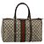 Borsa GUCCI GG Supreme Web Sherry Line PVC Beige Rosso Auth 177775 - vista 3