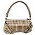 Borsa a spalla Nova Check in PVC Beige Oro Auth bs35011 di BURBERRY D'oro