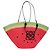 LOEWE Wassermelon Tote Bag Raffia 2-Wege Rot Auth 177162SAV