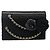 CHANEL Clutch Choco Bar Camelia in Pelle di Agnello Nero Oro CC Auth 177325A D'oro - vista 2