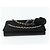 CHANEL Clutch Choco Bar Camelia in Pelle di Agnello Nero Oro CC Auth 177325A D'oro - vista 7