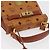 MCM Vicetos Logogram Borsa a Mano PVC Pelle Marrone Oro Auth 177665A D'oro - vista 7