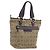 Bulgari Borsa Tote BVLGARI Logo Mania Canvas Beige Oro Viola Auth 177564A D'oro Porpora