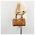 MCM Vicetos Logogram Borsa a Mano in Pelle PVC Marrone Oro Auth BA12357A D'oro - vista 23