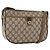 Borsa Sherry Line GG Supreme Web di GUCCI in PVC beige e oro 89 02 077 Auth 178937 D'oro