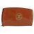 CHANEL Langer Geldbeutel Aus Lackleder Orange Silber CC Auth bs34871