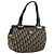 Borsa a mano in tela Trotter Christian Dior blu navy oro Auth 178015 D'oro