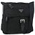 PRADA Schultertasche Nylon Schwarz Silber Authentisch 176211