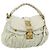 Borsa a Spalla Miu Miu Matelassé in Pelle Bianca e Oro Auth 178993 Bianco D'oro